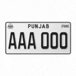 Punjab Number Plate Embossed