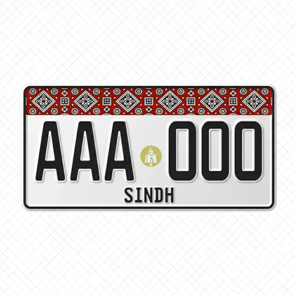 Sindh Number Plate Embossed