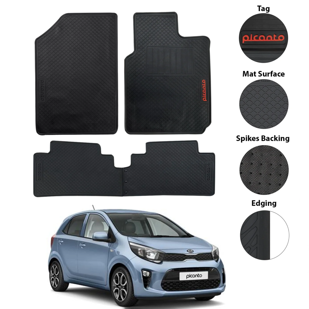 KIA PICANTO 2019 LATEX RUBBER CAR FLOOR MAT
