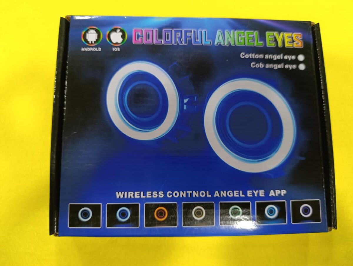90mm Colorful Angle Eyes RGB RINGS FOR HEADLIGHTS - Car Accessories ...
