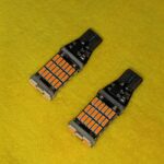 T10 W5W Amber LED Canbus Parking Lights / Amber Orange Error Free Canbus 1 Pair