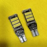T10 W5W LED Parking Lights – Canbus Error-Free White /  T10 45 SMD Parking Lights Color white Error Free Canbus 1 Pair