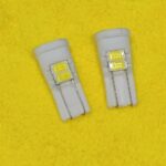 T10 Ceramic Base LED Parking Bulbs / 6 SMD PATHAR BULB WHITE LIGHT