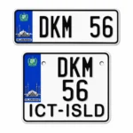 Islamabad Bike Number Plate Embossed
